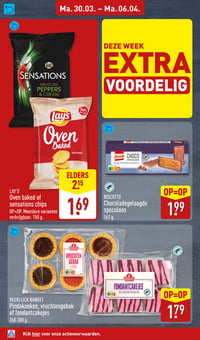 HEERLIJK BANKET Pindakoeken, vruchtengebak of fondantcakejes aanbieding bij Aldi – geldig van 30.03.2025 t/m 06.04.2026