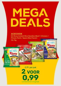 Oh Ricey Instant Rice Noodles (Beef / Chicken / Phnom Penh / Spare Ribs Flavor) aanbieding bij Amazing-oriental – geldig van 11.03.2026 t/m 31.03.2026