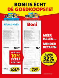 BIJ 2 STUKS 10% EXTRA KORTING aanbieding bij Boni – geldig van 01.01.2026 t/m 17.01.2026