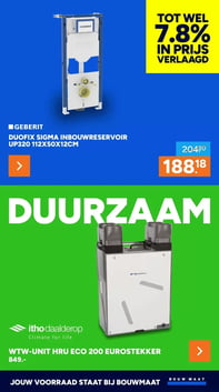 WTW-UNIT HRU ECO 200 EUROSTEKKER aanbieding bij Bouwmaat – geldig van 09.02.2026 t/m 08.03.2026