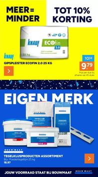 GIPSpleister ECOFIN 2.0 25 KG aanbieding bij Bouwmaat – geldig van 09.02.2026 t/m 08.03.2026