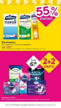 Davitamon Bijv. vitamine C + D3, 15 bruistabletten. aanbieding bij Da – geldig van 06.04.2026 t/m 12.04.2026