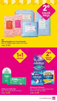 Always en Tampax aanbieding bij Da – geldig van 06.04.2026 t/m 12.04.2026