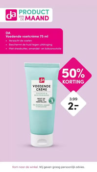 DA Voedende voetcrème 75 ml aanbieding bij Da – geldig van 06.04.2026 t/m 12.04.2026