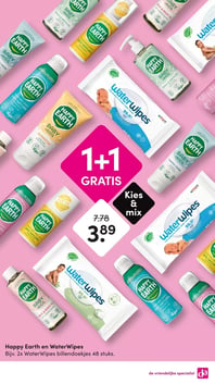 Happy Earth en WaterWipes aanbieding bij Da – geldig van 26.01.2026 t/m 08.02.2026