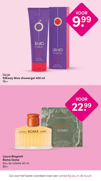 Liu Jo Silkway Wow showergel 400 ml aanbieding bij Da – geldig van 26.01.2026 t/m 08.02.2026