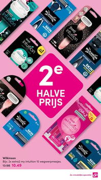 Wilkinson Bijv. 2x extra2 my intuition 15 wegwerpmesjes. aanbieding bij Da – geldig van 26.01.2026 t/m 08.02.2026