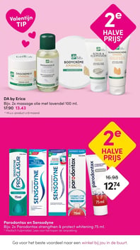 DA by Erica Bijv. 2x massage olie met lavendel 100 ml. aanbieding bij Da – geldig van 26.01.2026 t/m 08.02.2026