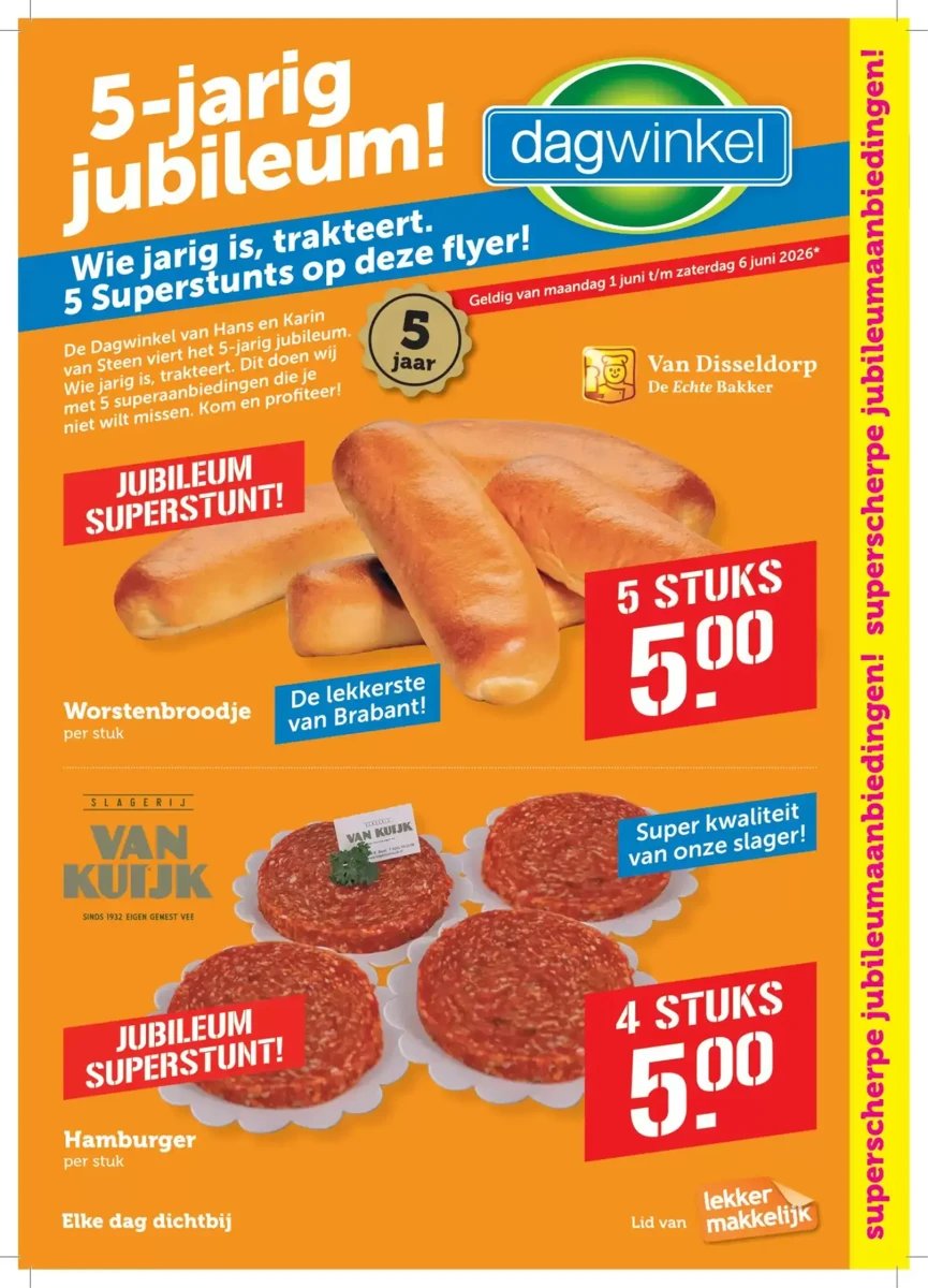 Dagwinkel folder – pagina 1