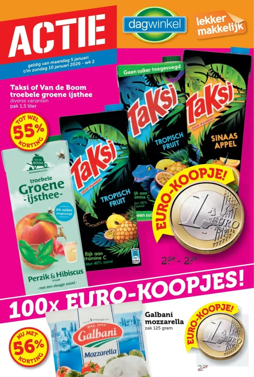 Dagwinkel folder – pagina 1