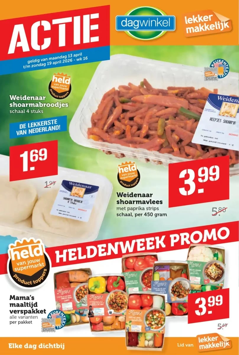 Dagwinkel folder – pagina 1