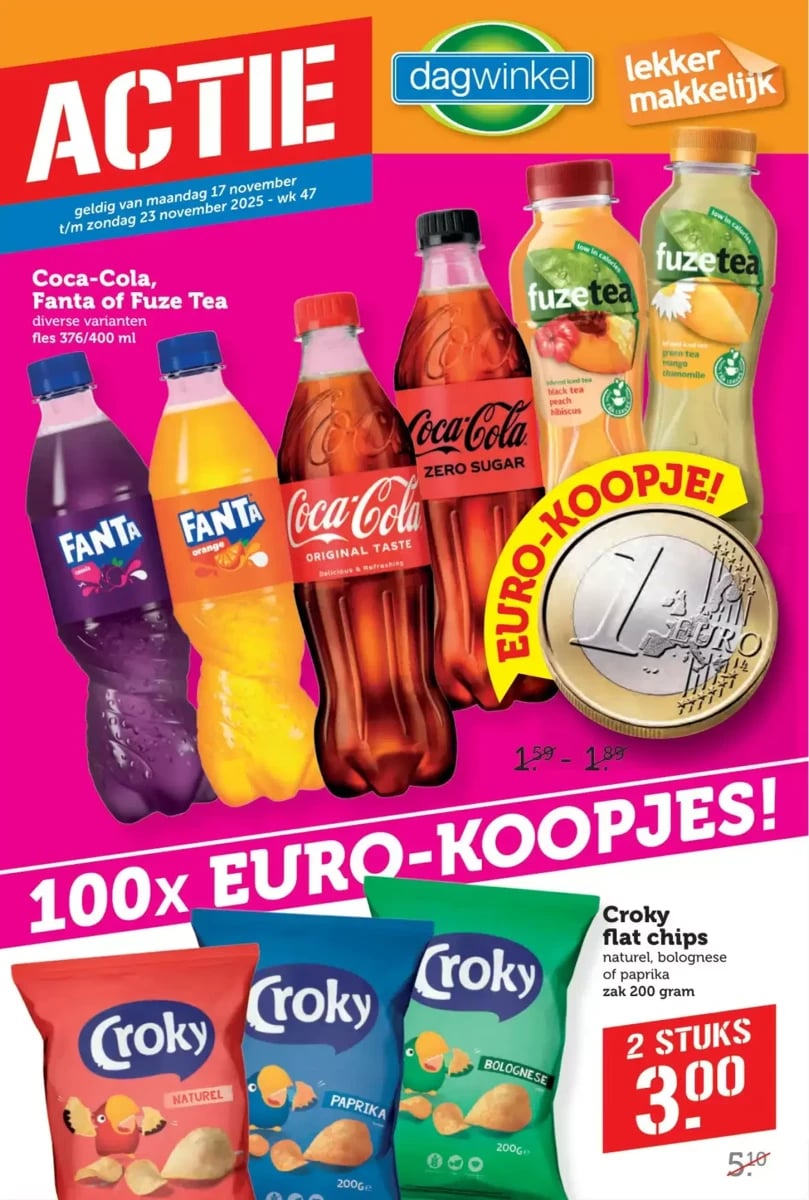 Dagwinkel folder – pagina 1