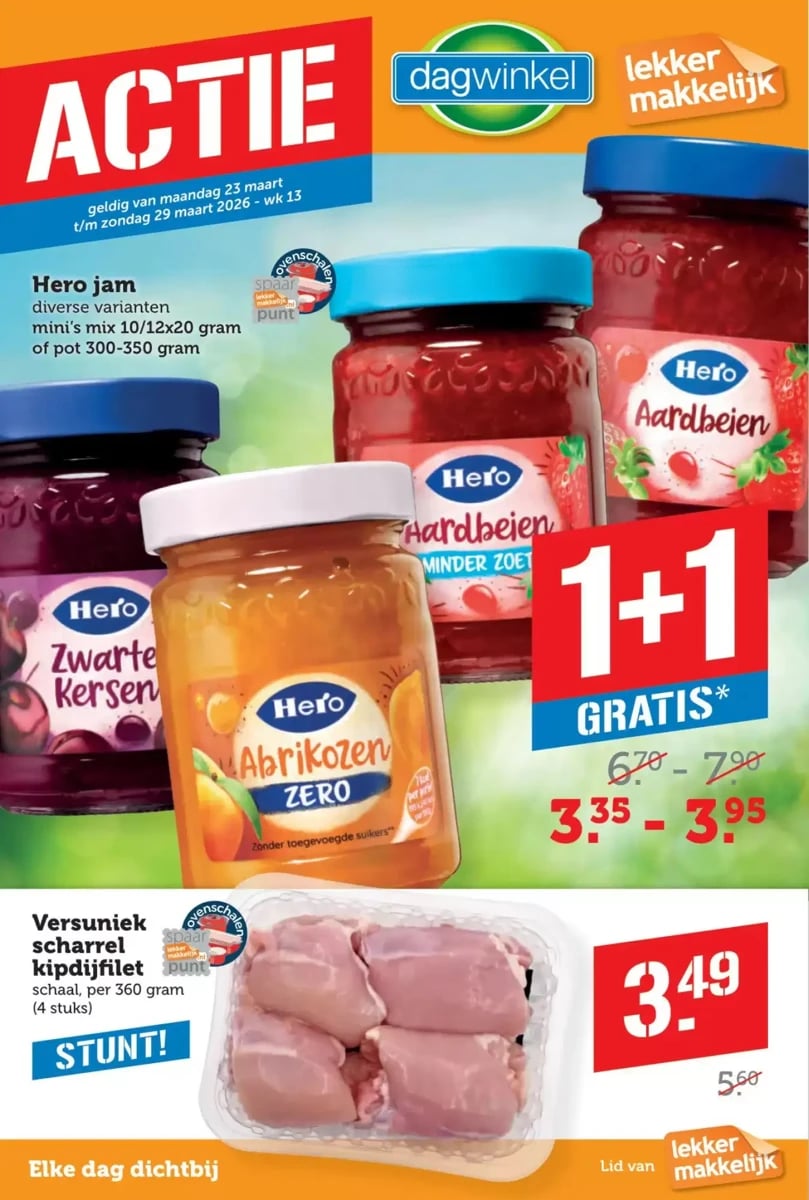 Dagwinkel folder – pagina 1
