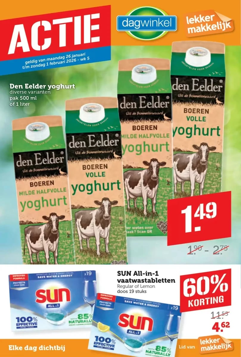 Dagwinkel folder – pagina 1