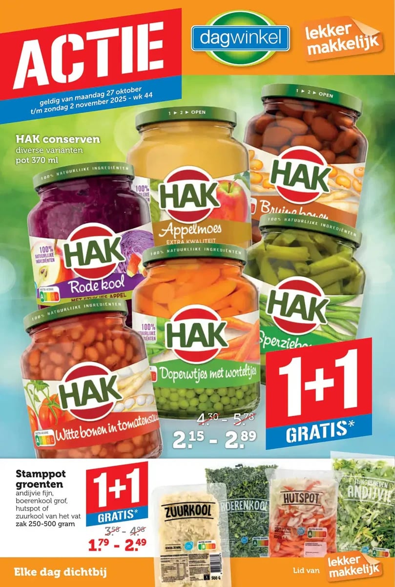 Dagwinkel folder – pagina 1