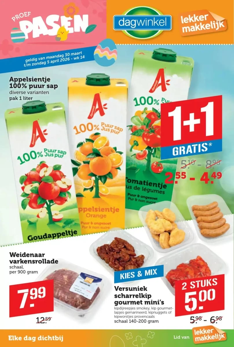 Dagwinkel folder – pagina 1