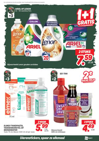 ARIEL OF LENOR 13 - 42 wasbeurten. aanbieding bij Dekamarkt – geldig van 10.02.2026 t/m 16.02.2026