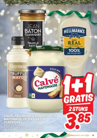 CALVÉ, HELLMANN'S OF MAYONEUR MAYONAISE OF JEAN BÂTON CLASSIQUES aanbieding bij Dekamarkt – geldig van 16.12.2025 t/m 26.12.2025