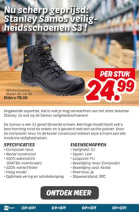 Stanley Samos veiligheidsschoenen S3 aanbieding bij Dekamarkt – geldig van 27.01.2026 t/m 02.02.2026