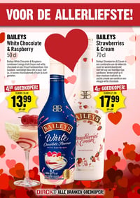 BAILEYS White Chocolate & Raspberry 50 cl aanbieding bij Dirck-iii – geldig van 04.02.2026 t/m 10.02.2026