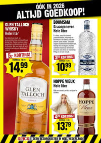 BOOMSMA Graanjenever Hele liter aanbieding bij Dirck III – geldig van 07.01.2026 t/m 13.01.2026