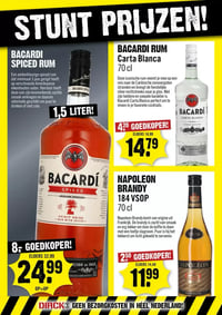 BACARDI RUM Carta Blanca 70 cl aanbieding bij Dirck III – geldig van 07.01.2026 t/m 13.01.2026