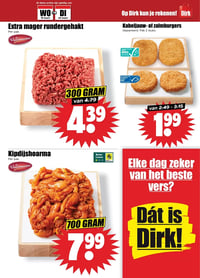Extra mager rundergehakt aanbieding bij Dirk – geldig van 18.03.2026 t/m 24.03.2026