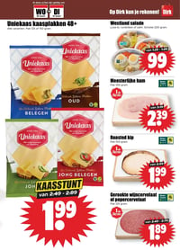 Uniekaas kaasplakken 48+ aanbieding bij Dirk – geldig van 25.03.2026 t/m 31.03.2026