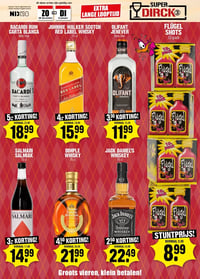 JACK DANIEL'S WHISKEY aanbieding bij Dirk – geldig van 28.12.2025 t/m 06.01.2026