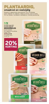 Fit FOOD Vegan Deli - Fit FOOD Veggi Deli BROODBELEG aanbieding bij Ekoplaza – geldig van 15.04.2026 t/m 21.04.2026