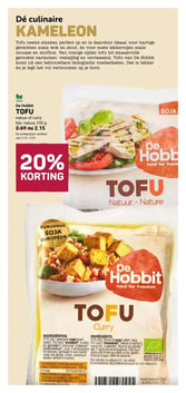 TOFU natuur of curry aanbieding bij Ekoplaza – geldig van 25.02.2026 t/m 03.03.2026