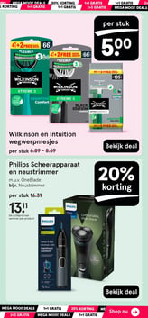 Wilkinson en Intuition wegwerpscheermesjes aanbieding bij Etos – geldig van 02.02.2026 t/m 08.02.2026