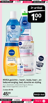 NIVEA gezichts-, hand-, body, haar-, en babyverzorging, bad, douche en styling aanbieding bij Etos – geldig van 02.02.2026 t/m 08.02.2026