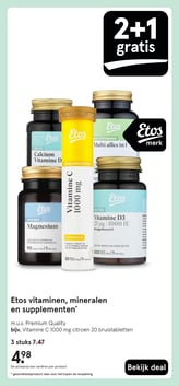 Etos vitaminen, mineralen en supplementen* aanbieding bij Etos – geldig van 02.02.2026 t/m 08.02.2026