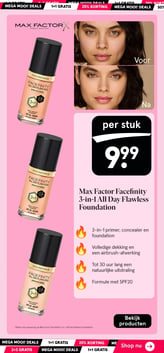 Max Factor Facefinity 3-in-1 All Day Flawless Foundation aanbieding bij Etos – geldig van 02.02.2026 t/m 08.02.2026