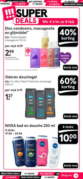 NIVEA bad en douche 250 ml aanbieding bij Etos – geldig van 02.02.2026 t/m 08.02.2026