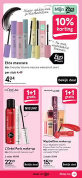 Maybelline make-up aanbieding bij Etos – geldig van 02.03.2026 t/m 08.03.2026