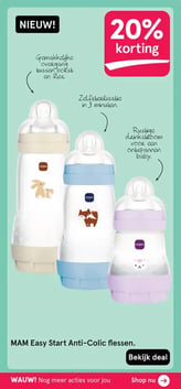 MAM Easy Start Anti-Colic flessen. aanbieding bij Etos – geldig van 02.03.2026 t/m 08.03.2026