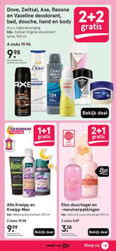 Dove, Zwitsal, Axe, Rexona en Vaseline deodorant, bad, douche, hand en body aanbieding bij Etos – geldig van 02.03.2026 t/m 08.03.2026