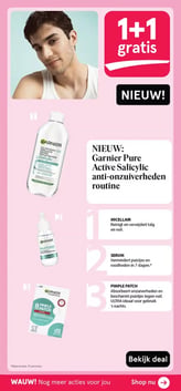 Garnier Pure Active Salicylic anti-onzuiverheden routine aanbieding bij Etos – geldig van 02.03.2026 t/m 08.03.2026