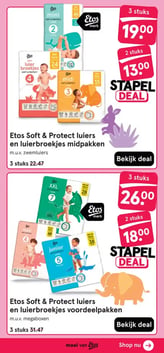 Etos Soft & Protect luiers en luierbroekjes midpakken aanbieding bij Etos – geldig van 02.03.2026 t/m 08.03.2026