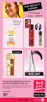 L'Oréal Paris, Maybelline en Garnier gezichtsverzorging en make-up aanbieding bij Etos – geldig van 02.03.2026 t/m 08.03.2026
