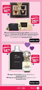 Roberto Cavalli Paradiso Eau de parfum 30 ml aanbieding bij Etos – geldig van 09.02.2026 t/m 22.02.2026