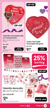 Lindor hart melk chocolade 160 gram aanbieding bij Etos – geldig van 09.02.2026 t/m 22.02.2026
