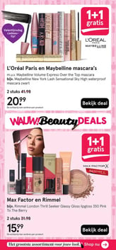 L'Oréal Paris en Maybelline mascara’s aanbieding bij Etos – geldig van 09.02.2026 t/m 22.02.2026