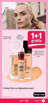 L'Oréal Paris en Maybelline teint aanbieding bij Etos – geldig van 09.03.2026 t/m 22.03.2026