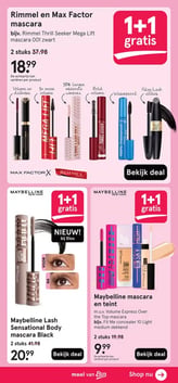Rimmel en Max Factor mascara aanbieding bij Etos – geldig van 09.03.2026 t/m 22.03.2026