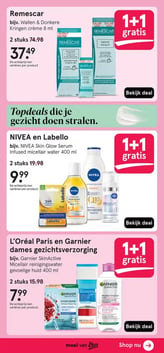 NIVEA en Labello bijv. NIVEA Skin Glow Serum Infused micellair water 400 ml aanbieding bij Etos – geldig van 12.01.2026 t/m 18.01.2026