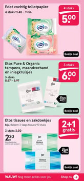 Etos tissues en zakdoekjes aanbieding bij Etos – geldig van 12.01.2026 t/m 18.01.2026