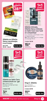 Gillette en Gillette Venus navulmesjes 6 en 8 stuks aanbieding bij Etos – geldig van 13.04.2026 t/m 19.04.2026